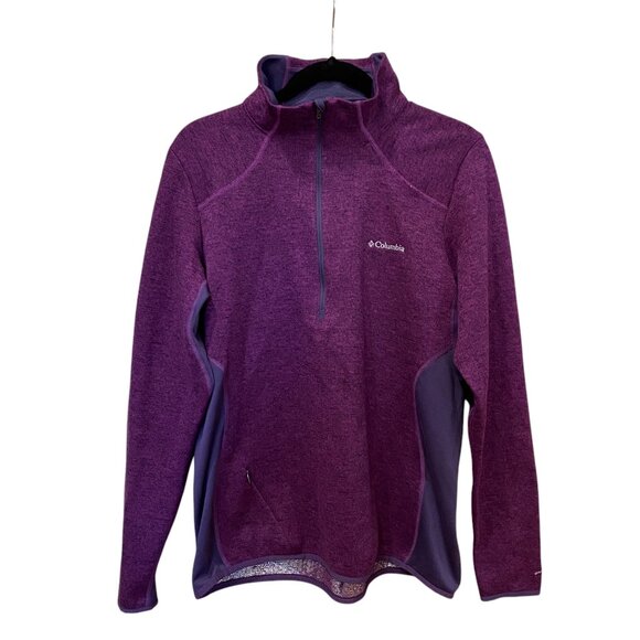 Columbia Omni-Heat Reflective ¼ Zip Pullover Purple Wicking Gorpcore Hiking-XL - Picture 13 of 13